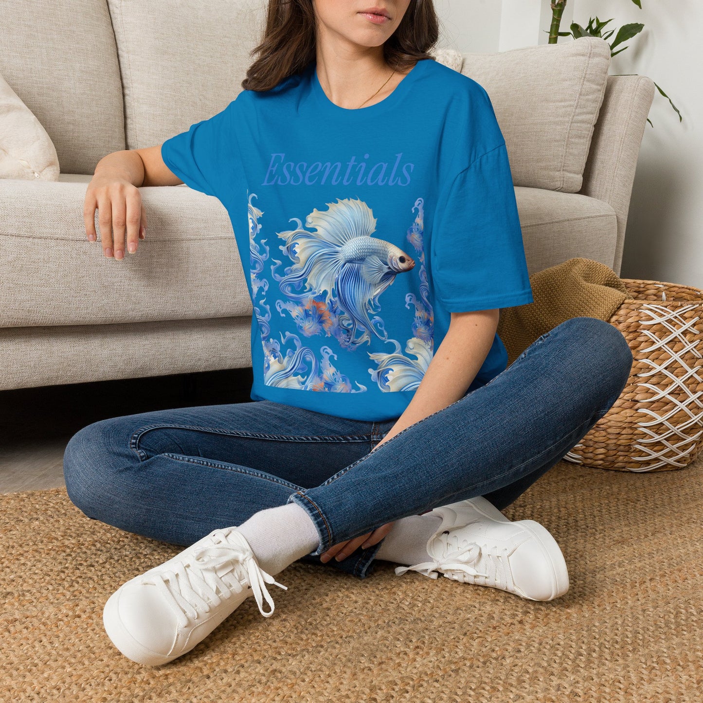 Essentials Betta Fish Graphic Tee — Softstyle Unisex T-Shirt