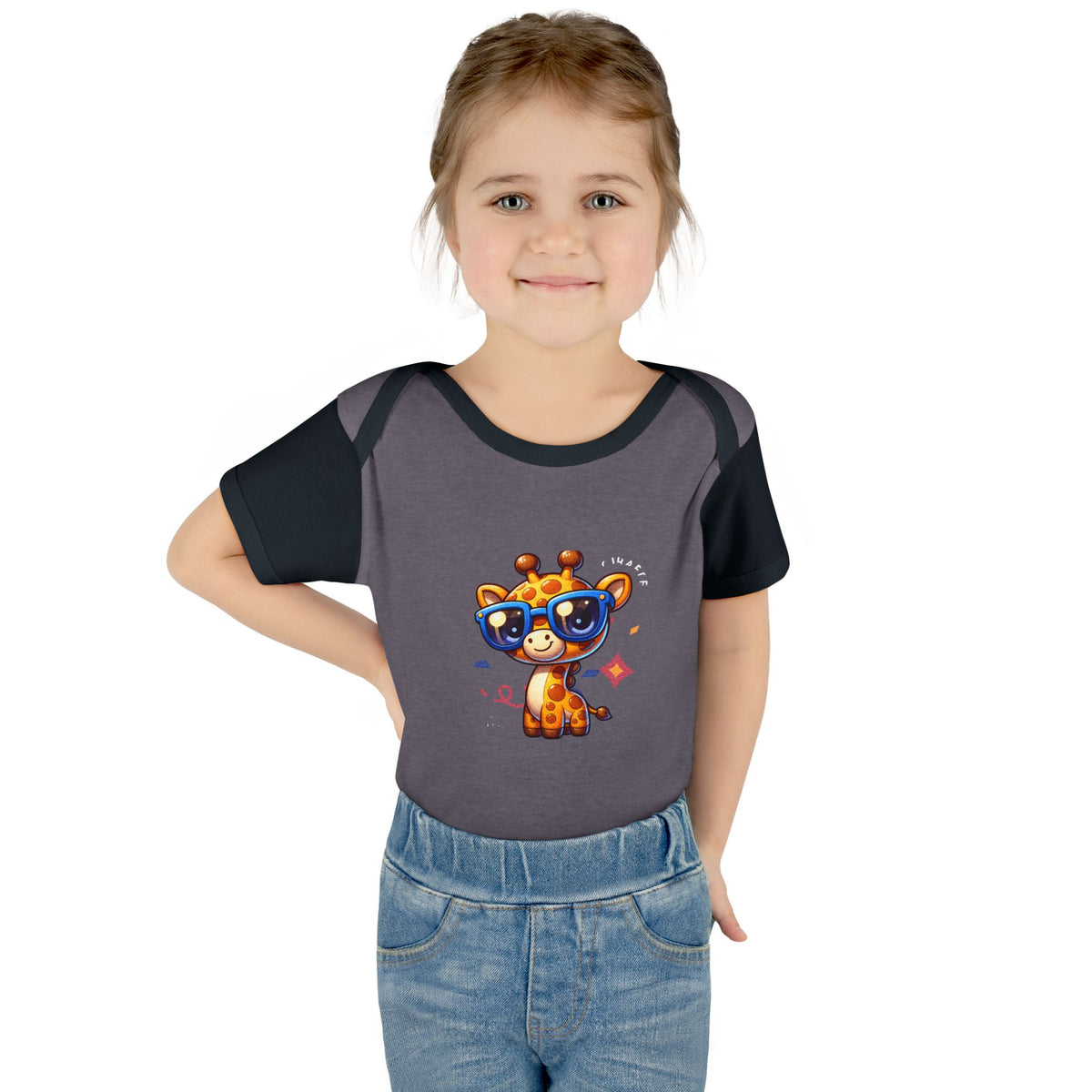Giraffe Sunglasses Baby Bodysuit — Cute Infant Onesie