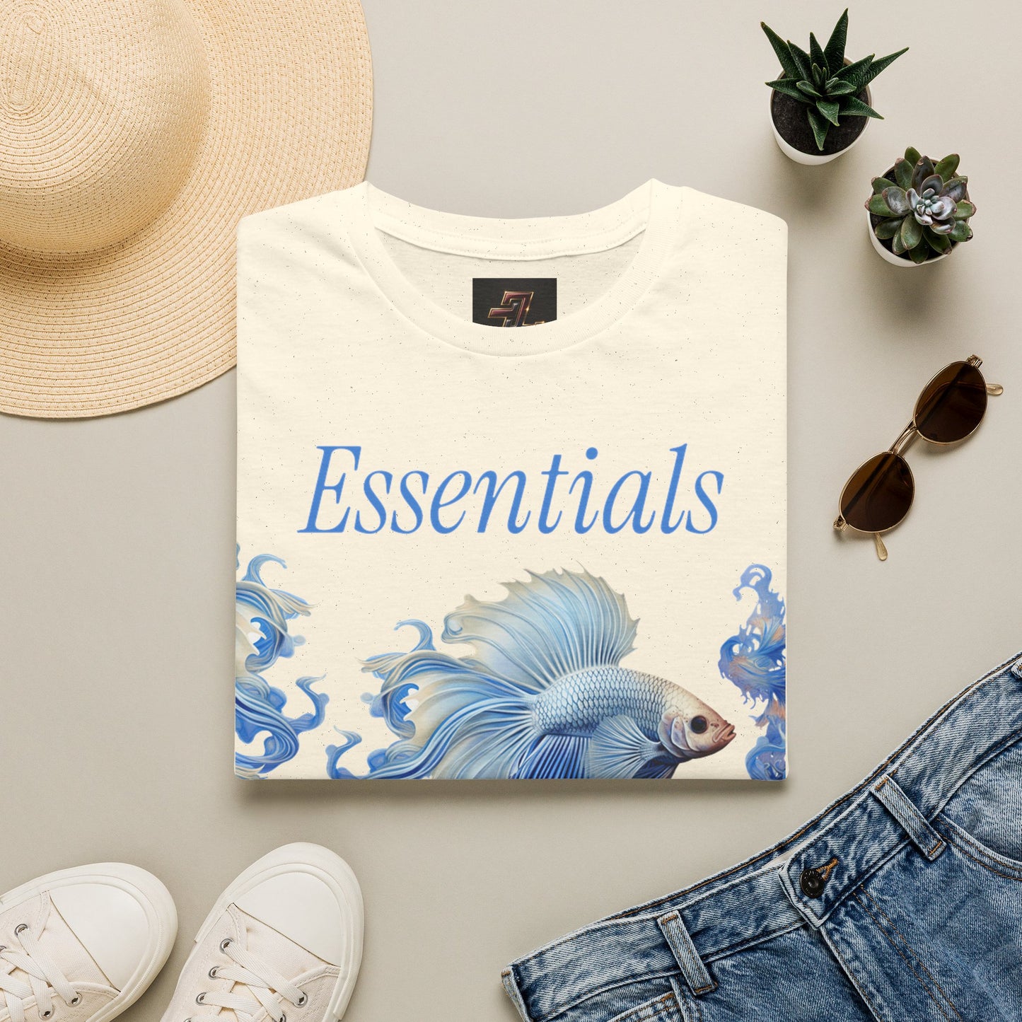 Essentials Betta Fish Graphic Tee — Softstyle Unisex T-Shirt