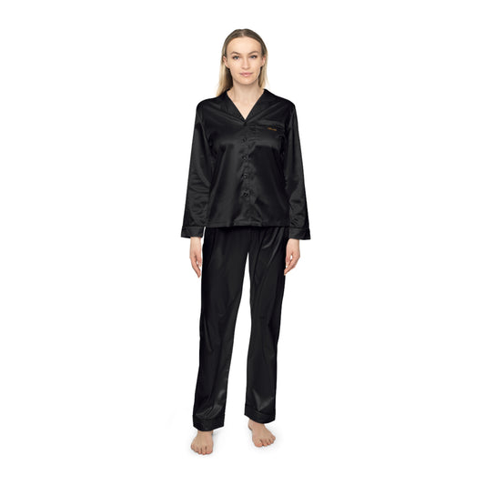 Women's Satin Pajama Set — Luxe Noir Sleepwear
