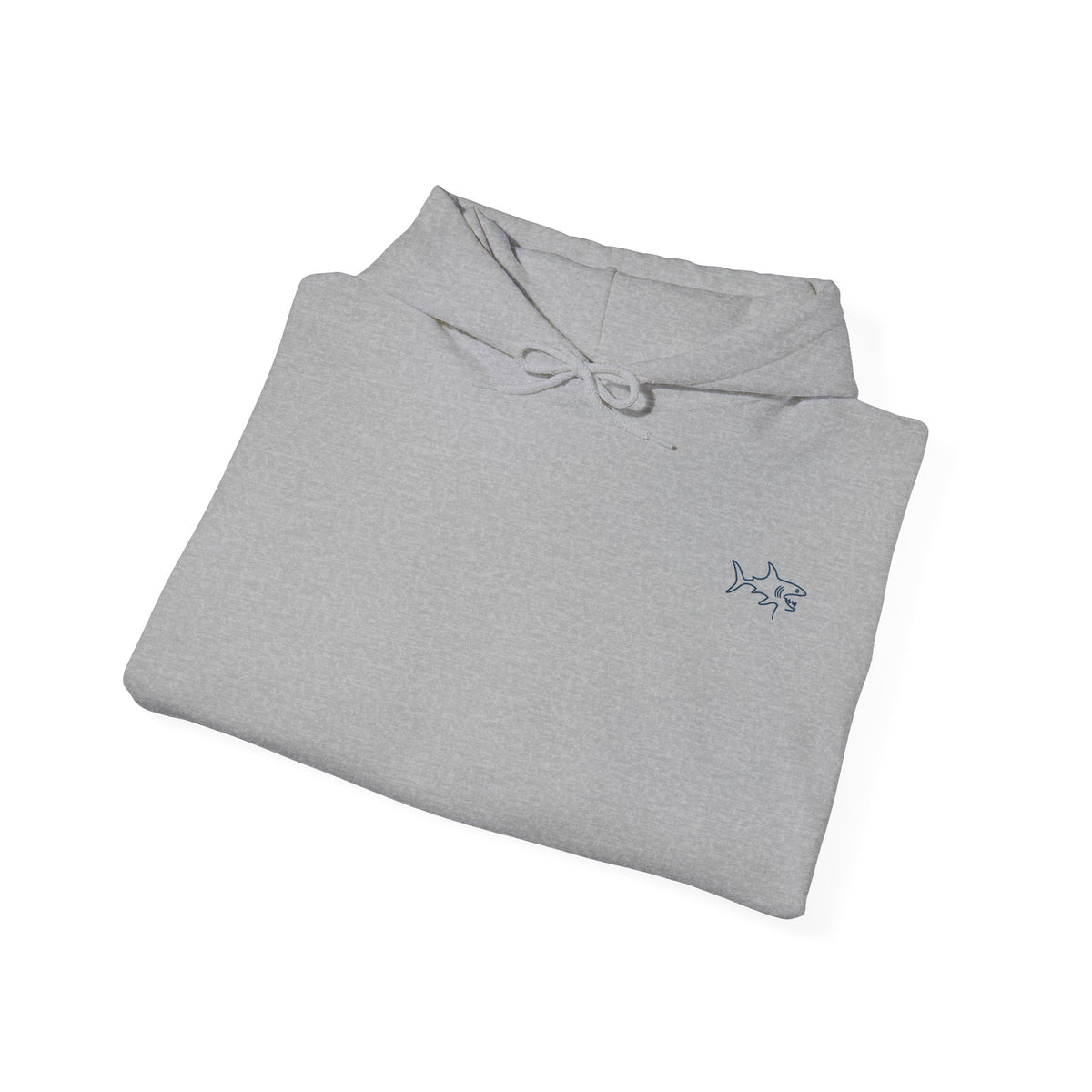 Minimal shark design Hoodie — Small Chest Outline Hoodie