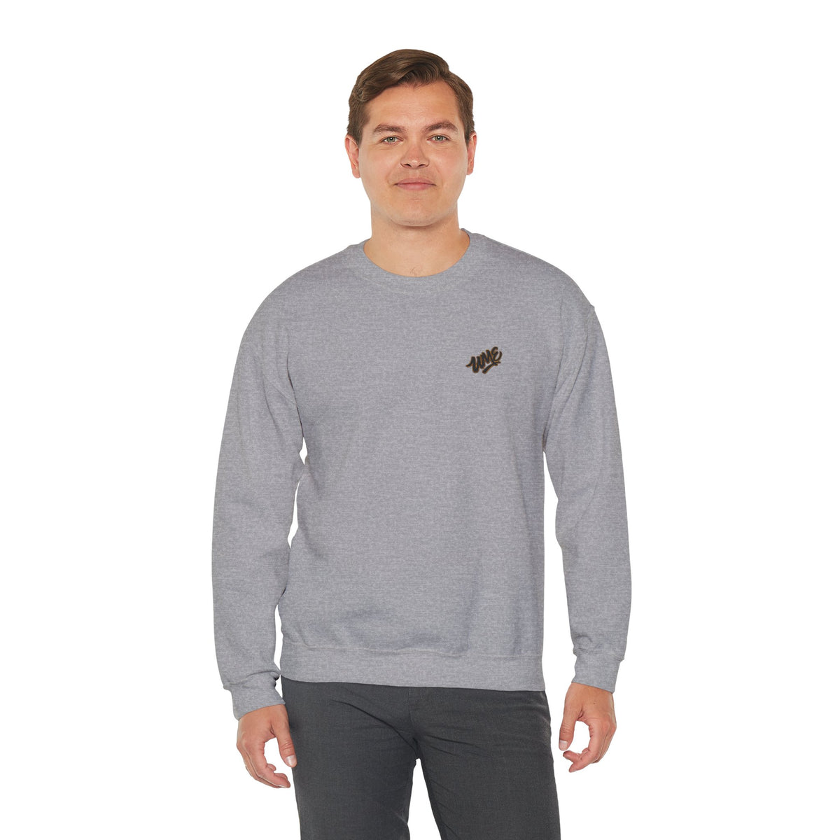 Crewneck Sweatshirt — UME Black Logo All-Over Print