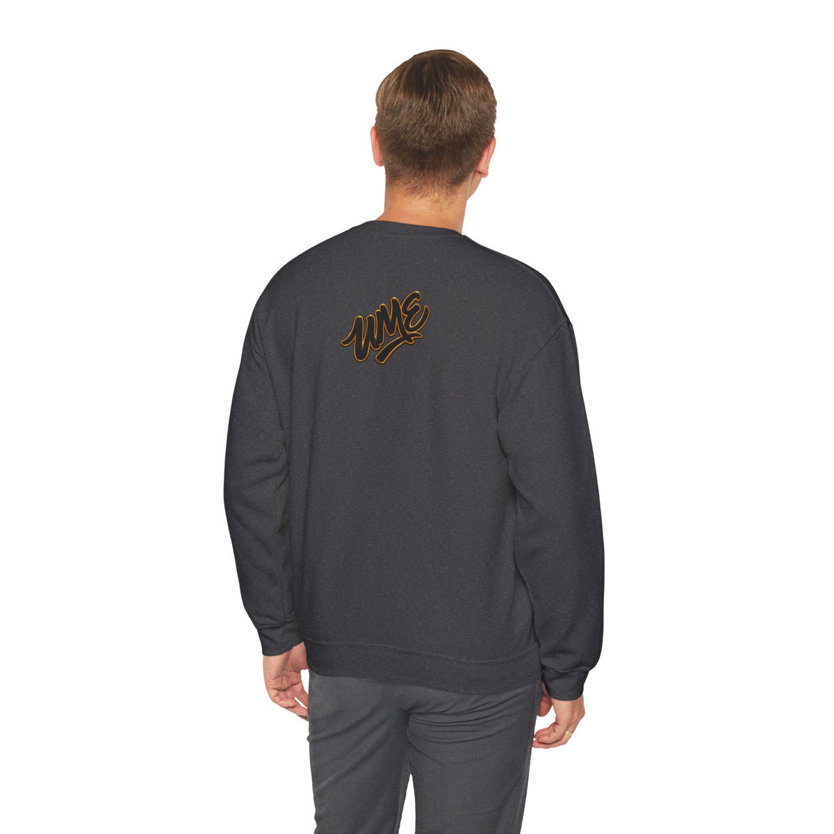 Crewneck Sweatshirt — UME Black Logo All-Over Print