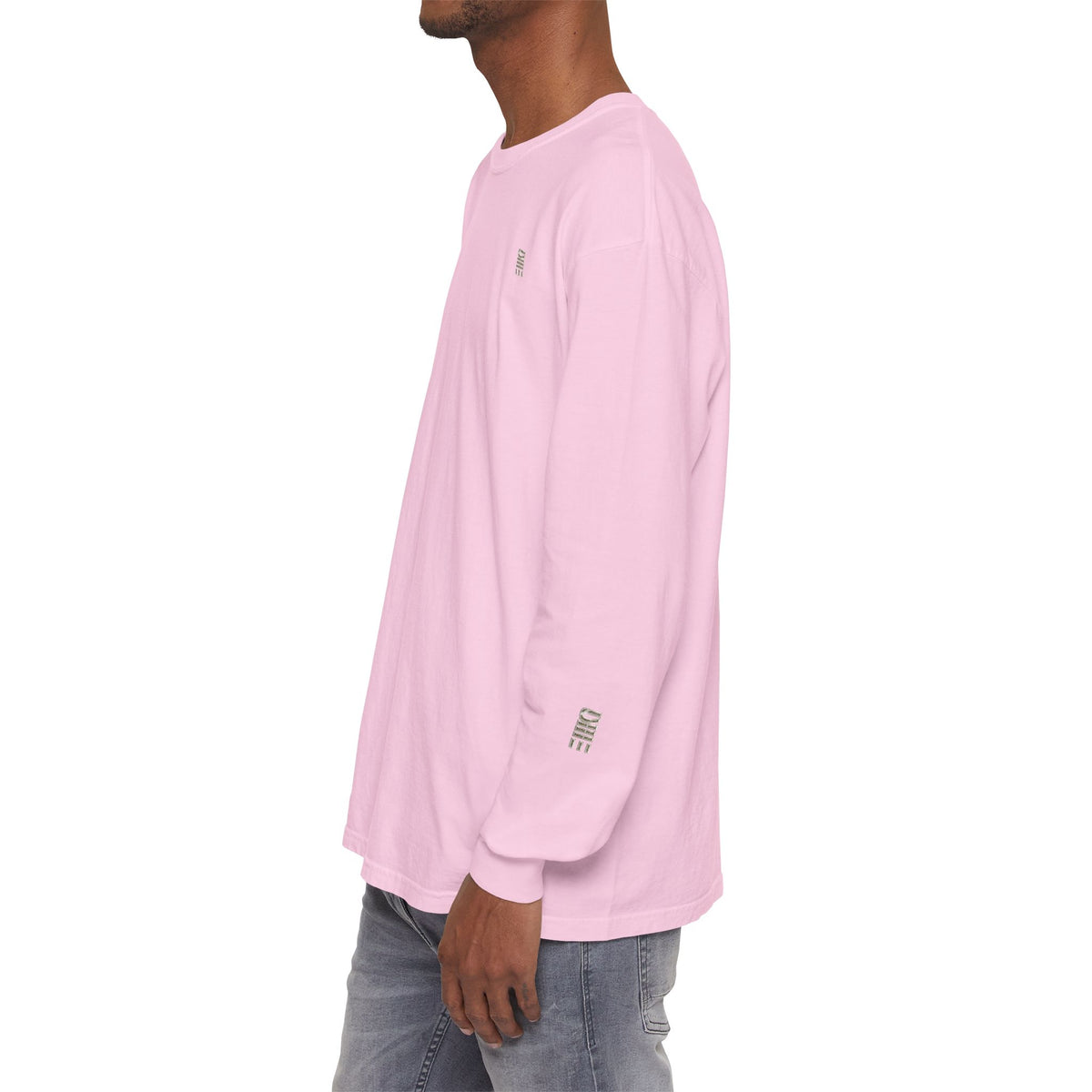 Garment-Dyed Long-Sleeve T-Shirt — Multi-Color Minimal Graphic