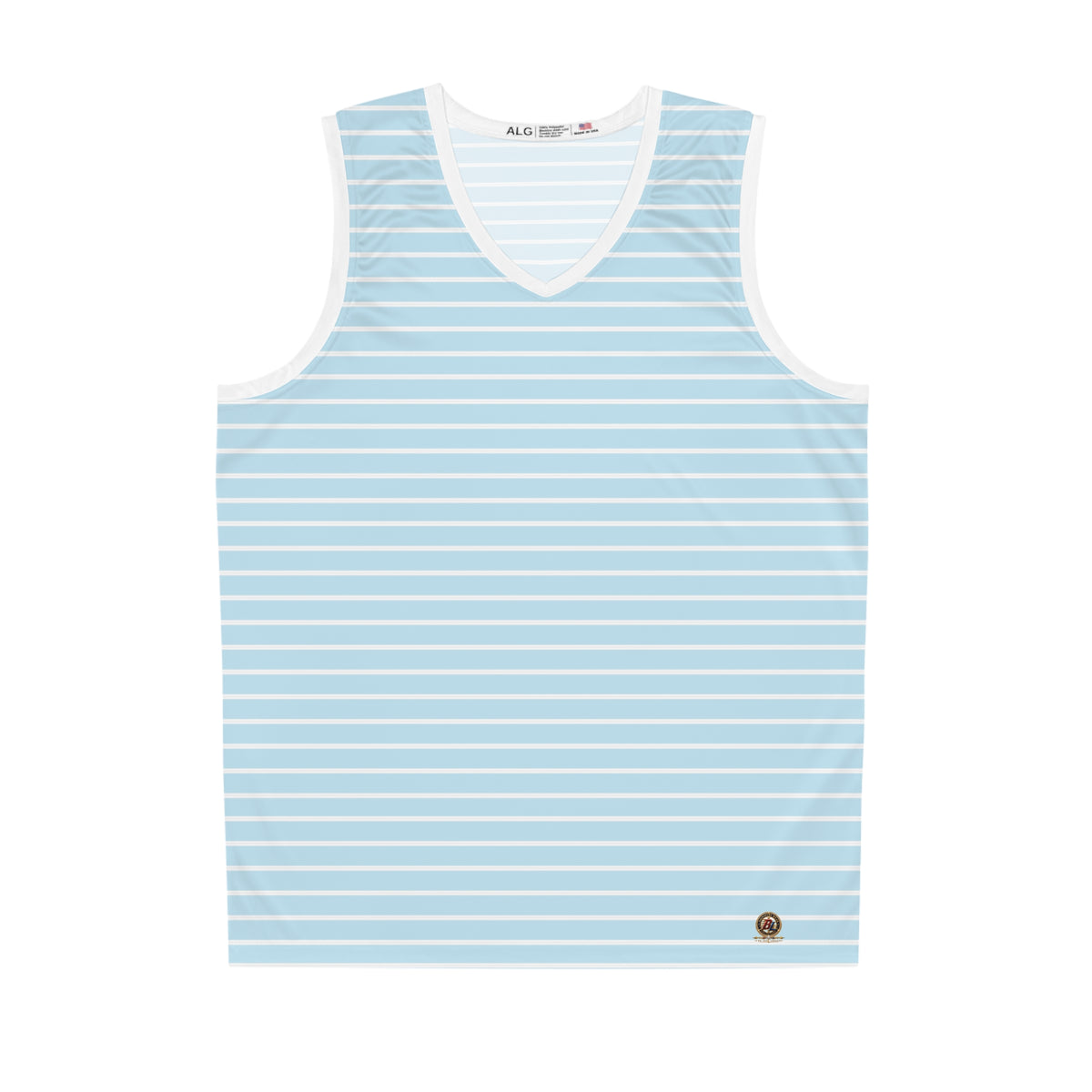Sky Blue Stripe Performance Jersey – BL Signature Coastal Athletic Sleeveless Tank