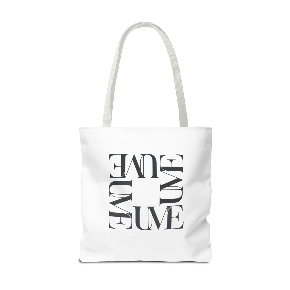 UME Square Typography Tote Bag — White