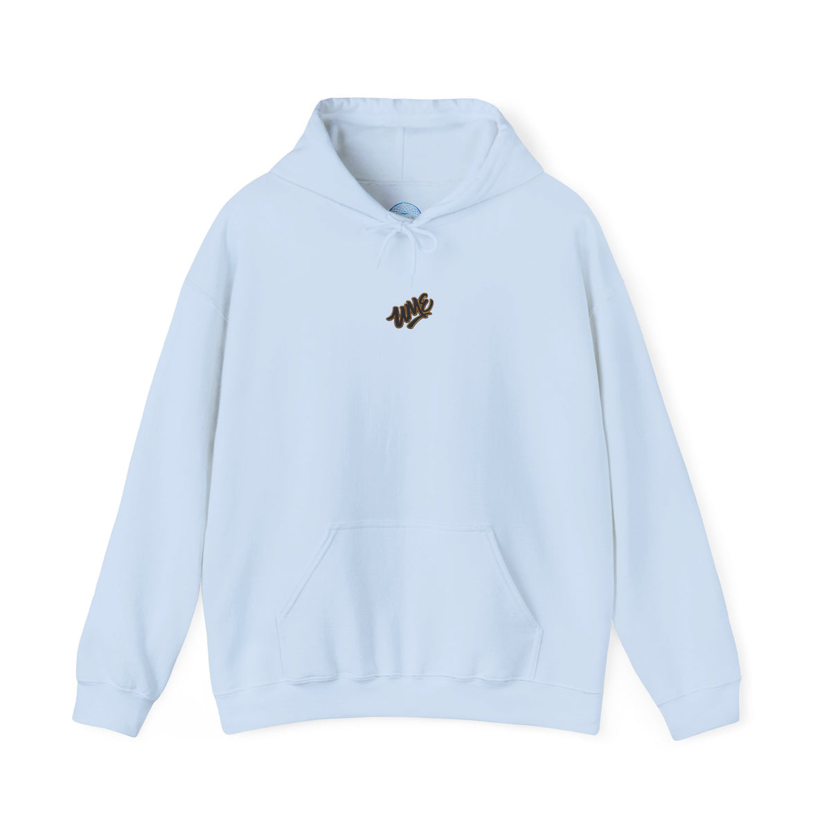 Hoodie — White UME Black Logo All-Over Print