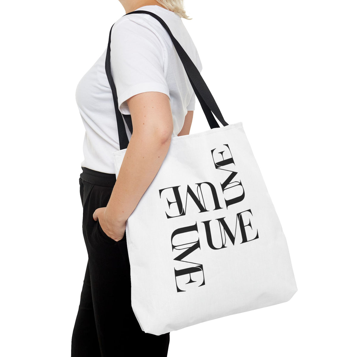 UME Typography Statement Tote Bag — White