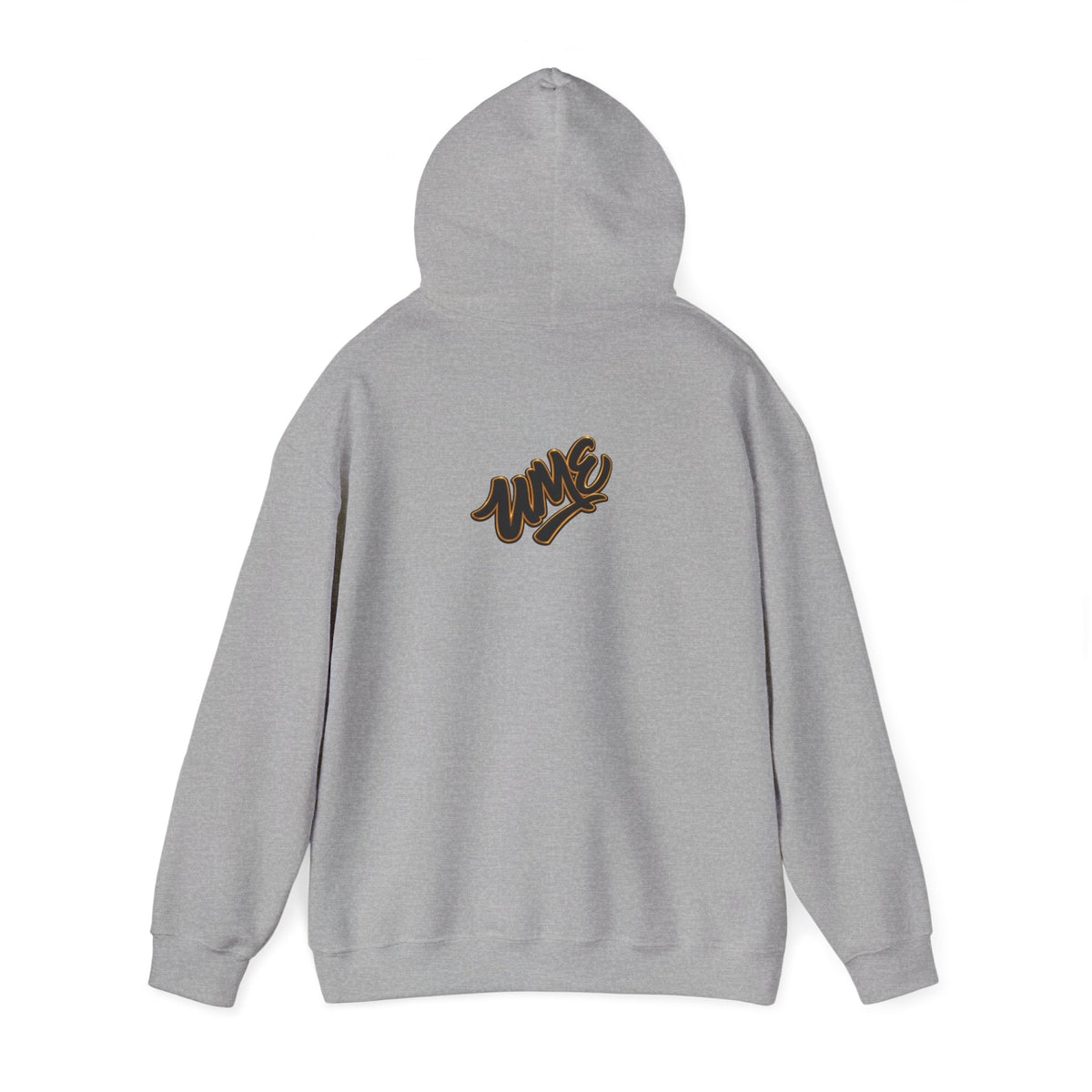 Hoodie — White UME Black Logo All-Over Print