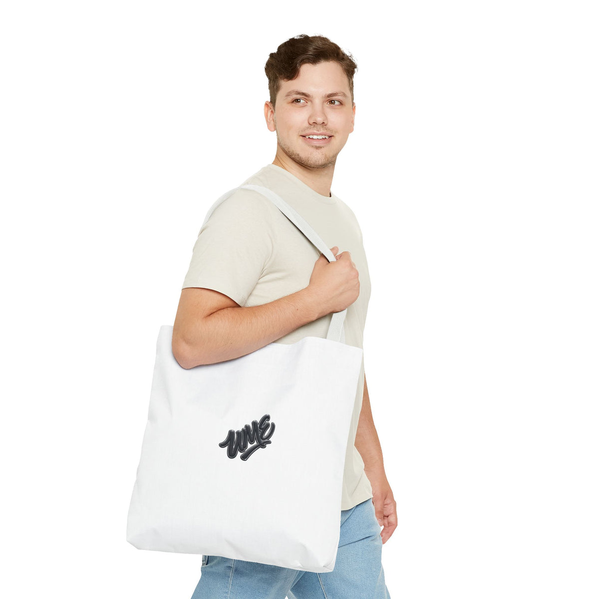 Tote Bag — White UME Black Logo Streetwear Carryall