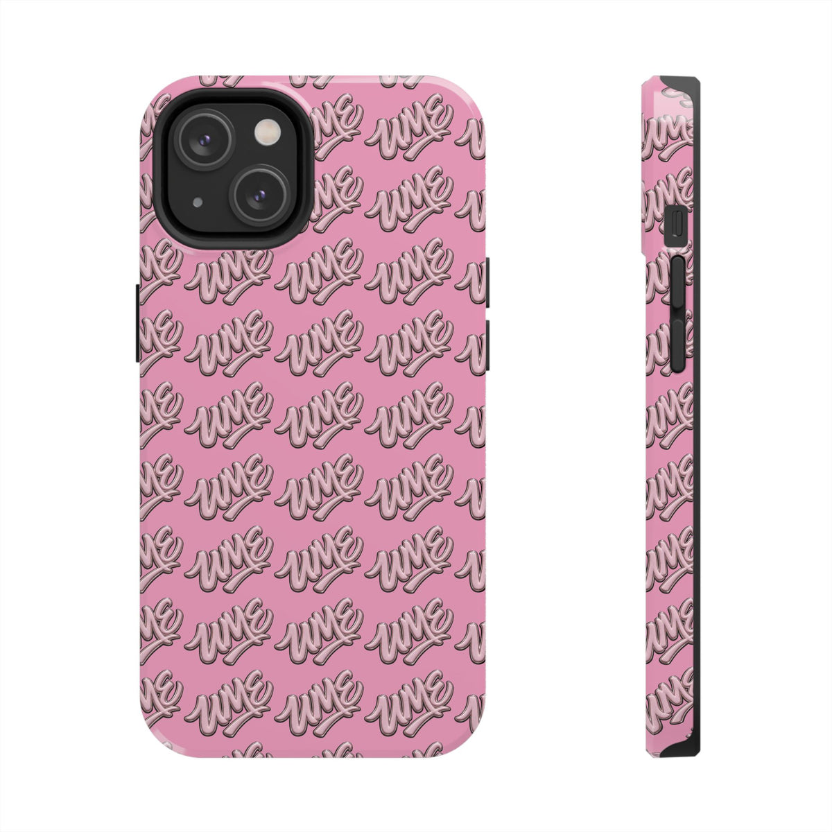 UME Tough Phone Case — Pink Logo Print | iPhone & Samsung
