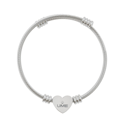 Engravable Heart Cuff Bracelet — Personalized Initials Jewelry