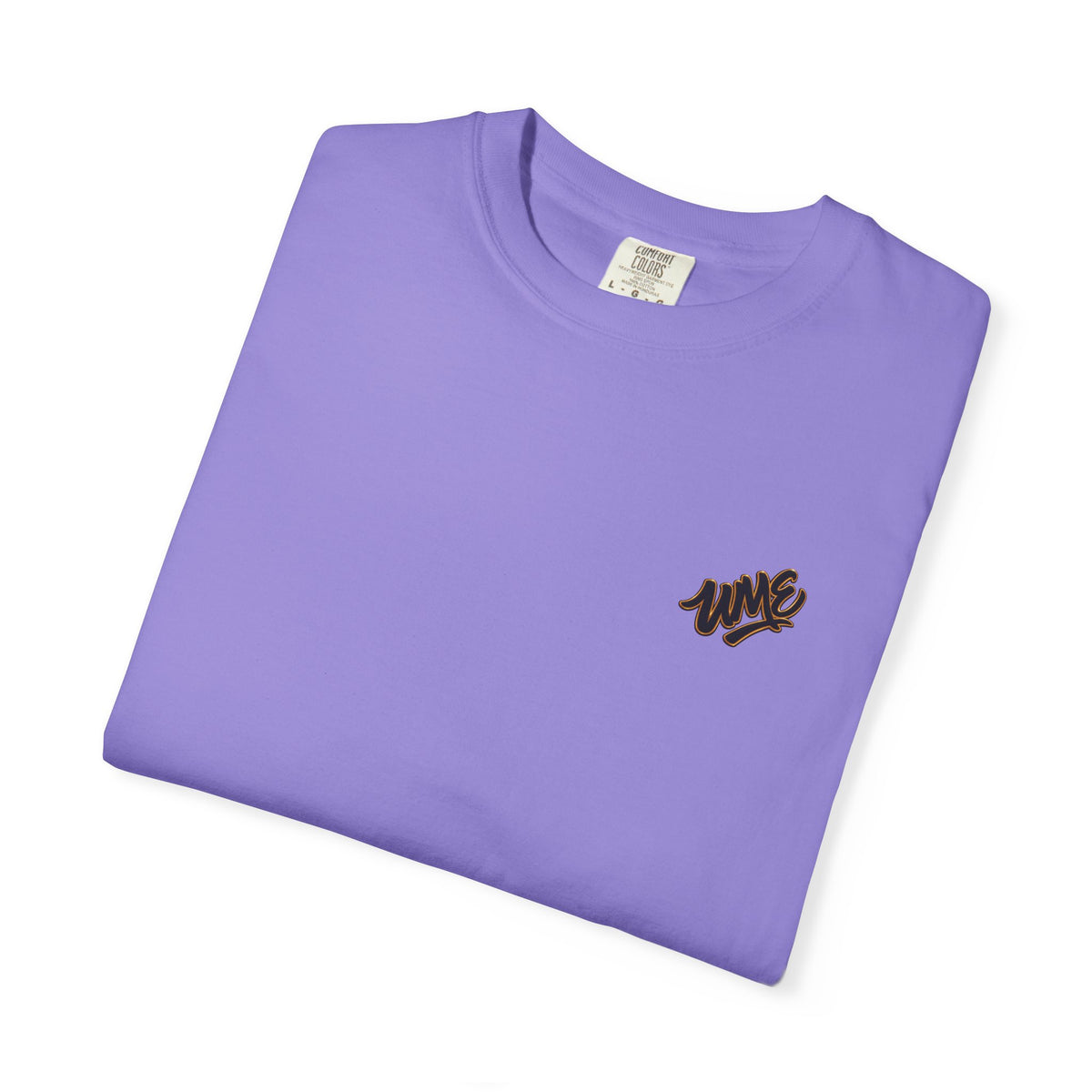 Garment-Dyed Heavyweight Tee — UME Black Logo Front & Back