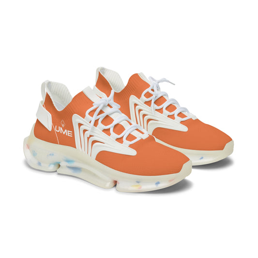 Women's Terracotta UME Mesh Sneakers — Earthy Graphic Cloud Sole Athletic Shoe