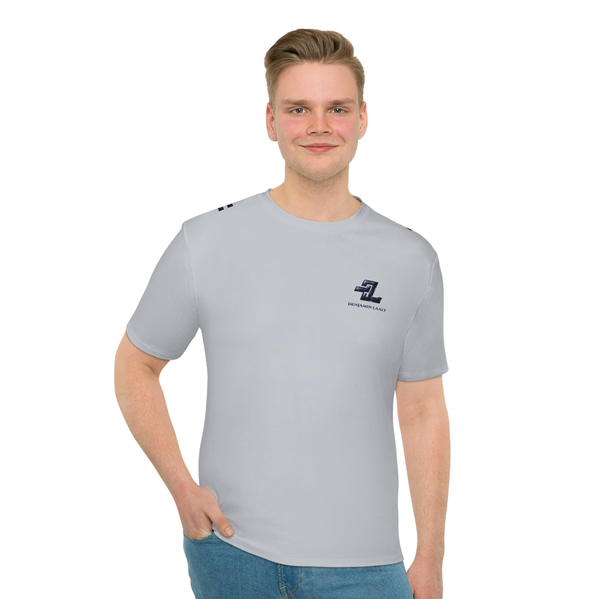 Men's Loose T-Shirt — Nautical Signal Wear Graphic Tee in Grey