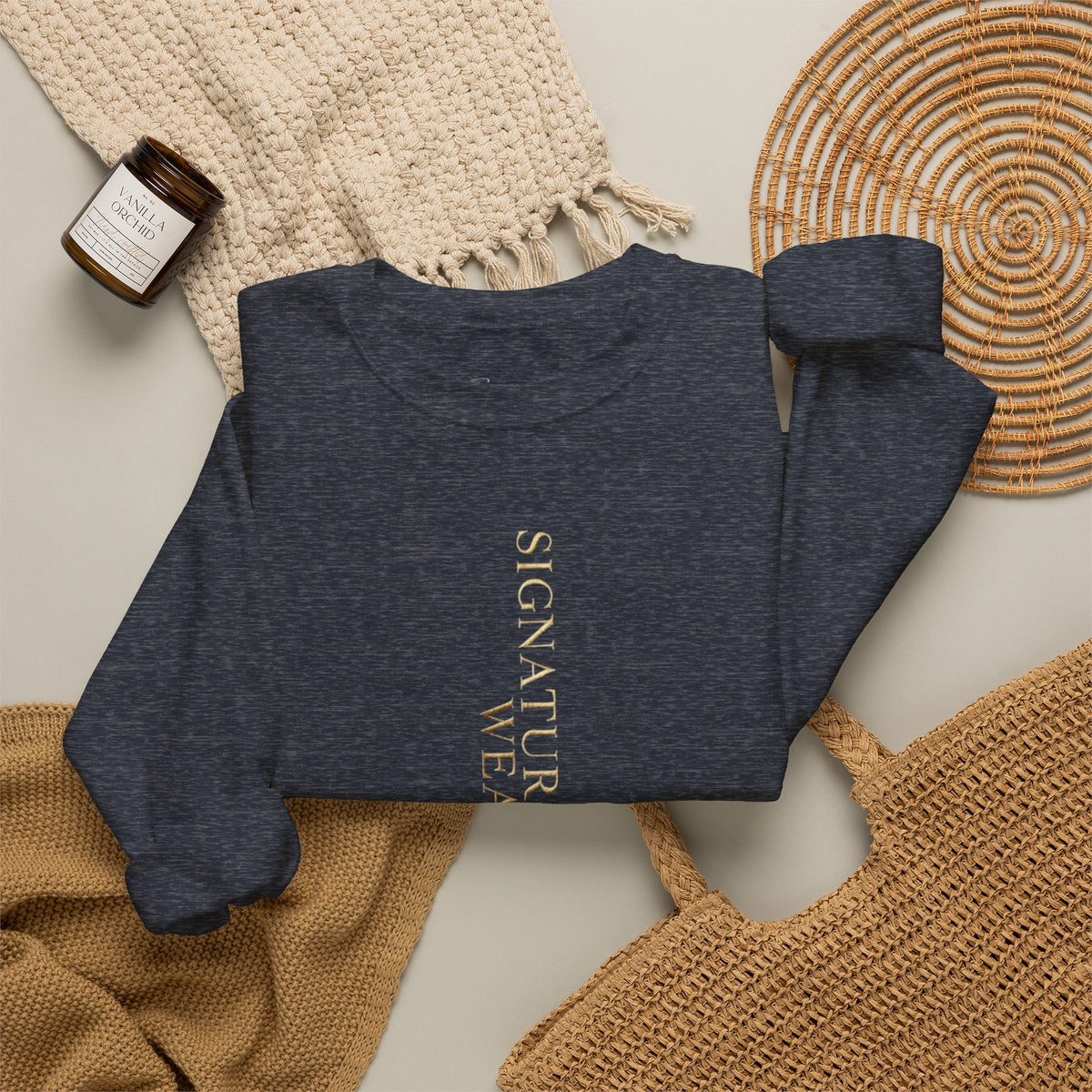 Signature Wear Minimalist Crewneck Sweatshirt — Black, Sand & More