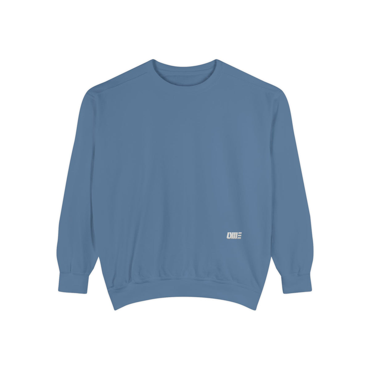 Garment-Dyed Crewneck Sweatshirt — Multi-Color Minimal Graphic
