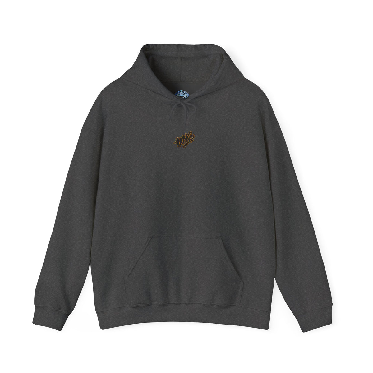 Hoodie — White UME Black Logo All-Over Print