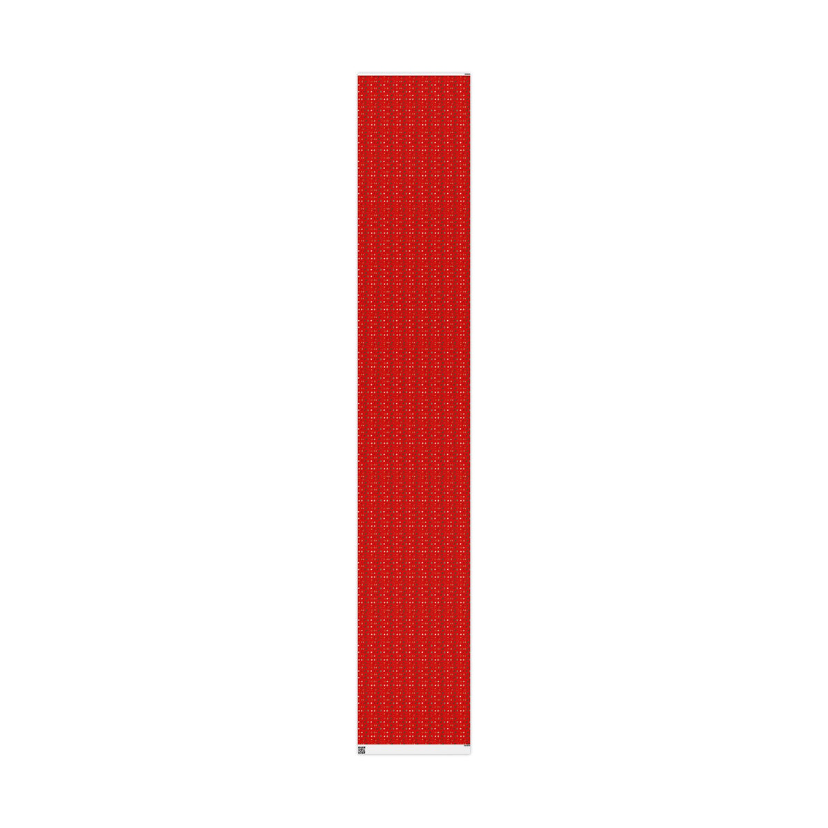 Christmas Wrapping Paper Roll — Red Holiday Ornaments Pattern