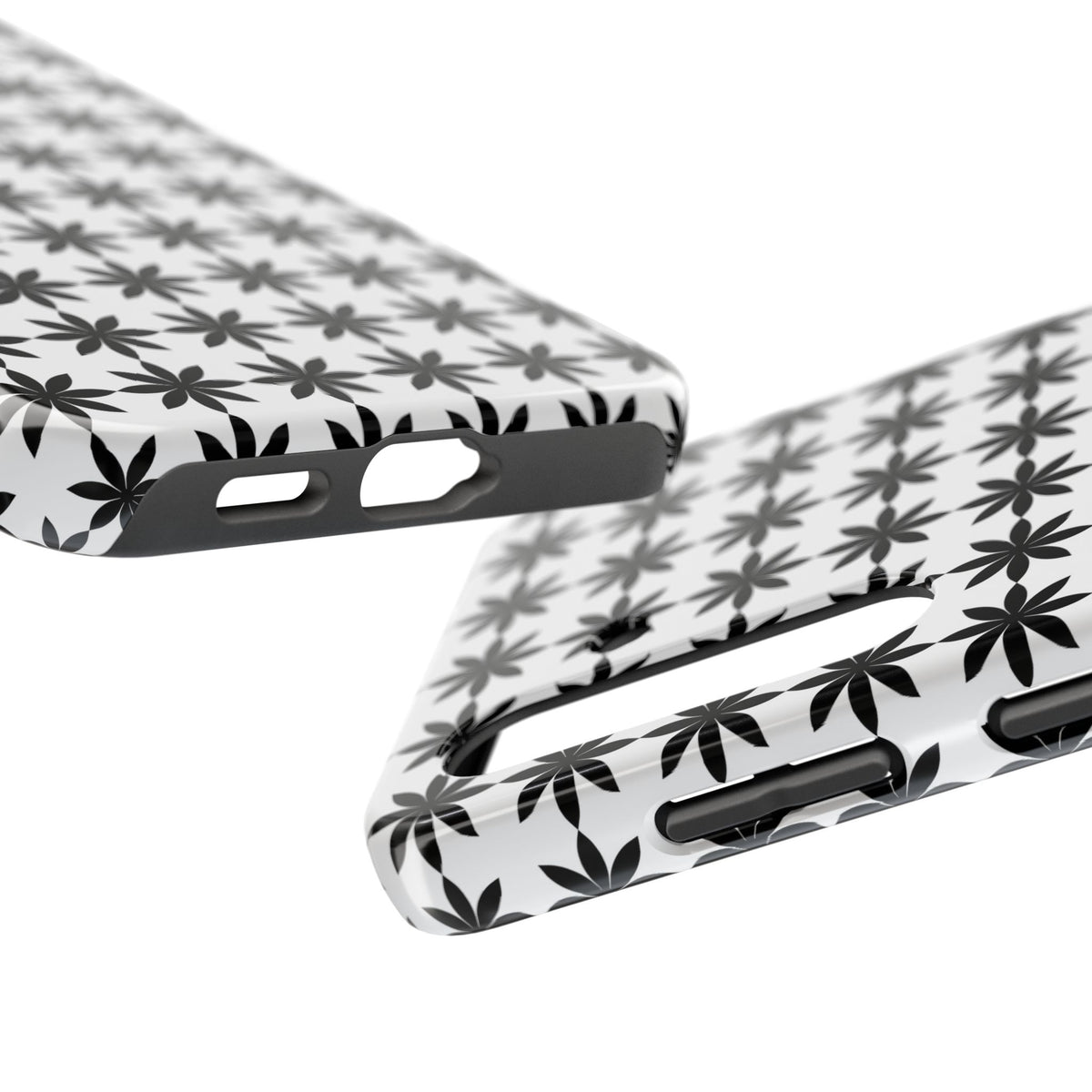 Tough Phone Case — Black & White Geometric Star Pattern