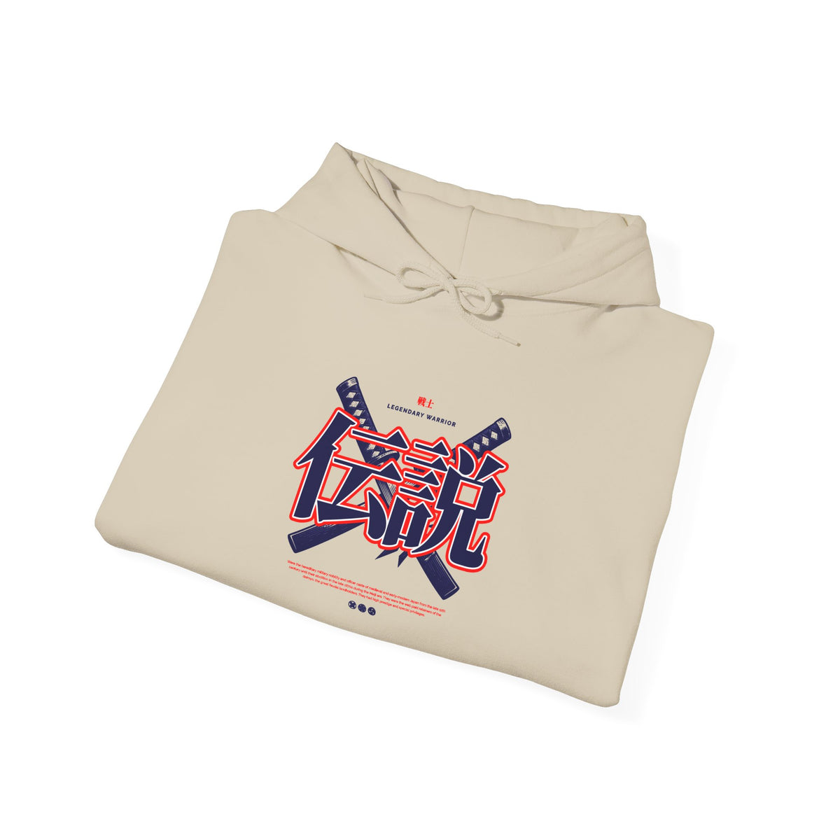 Legend Kanji Hoodie — Retro Samurai Sword Graphic Pullover
