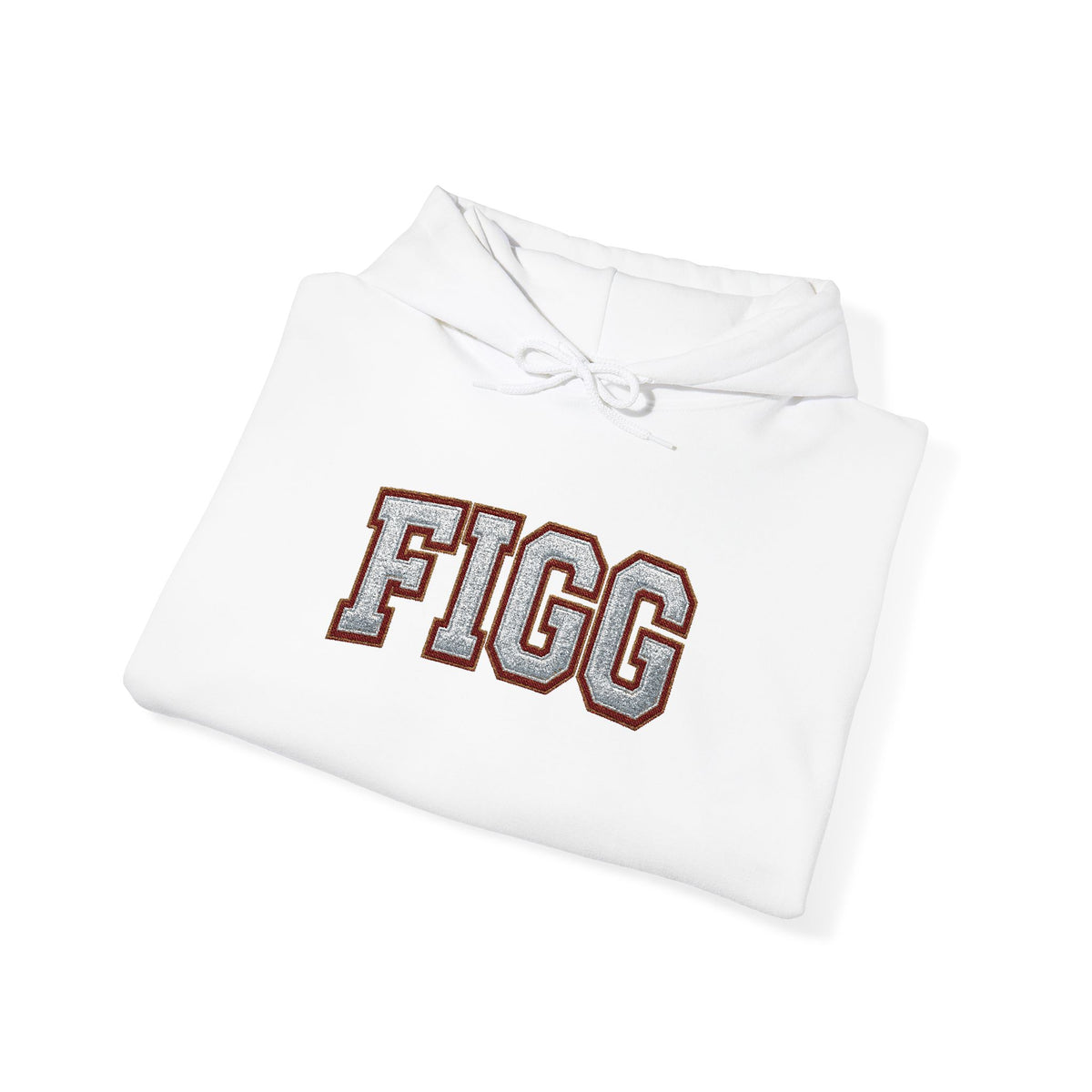 FFiGG Embroidered Varsity Hoodie — White, Black, Grey & More Colors