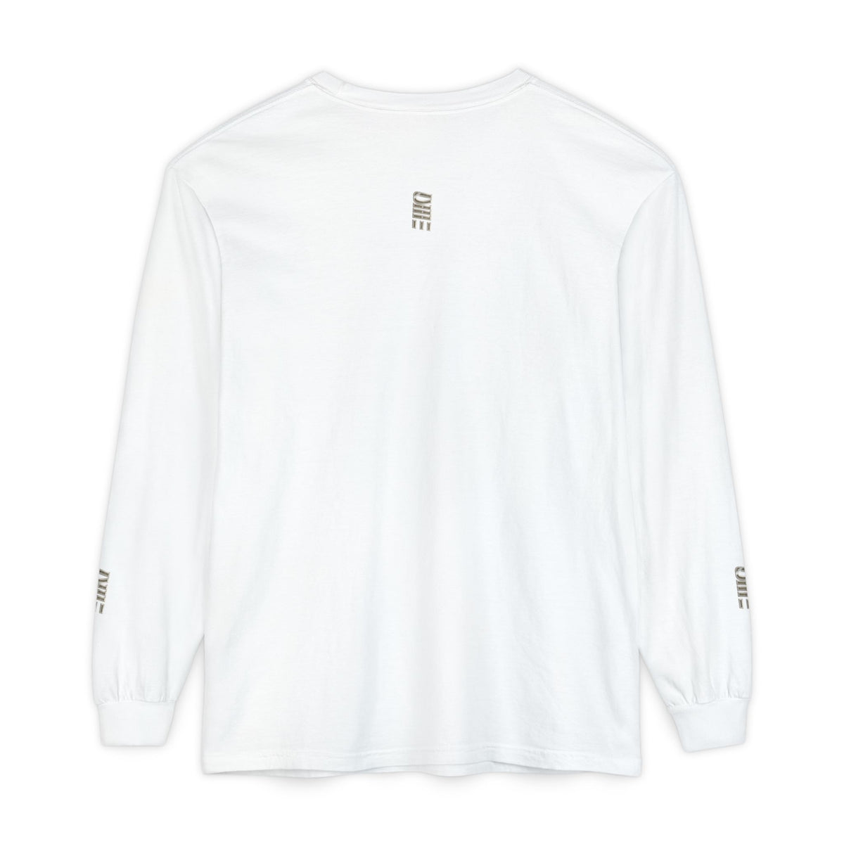 Garment-Dyed Long-Sleeve T-Shirt — Multi-Color Minimal Graphic