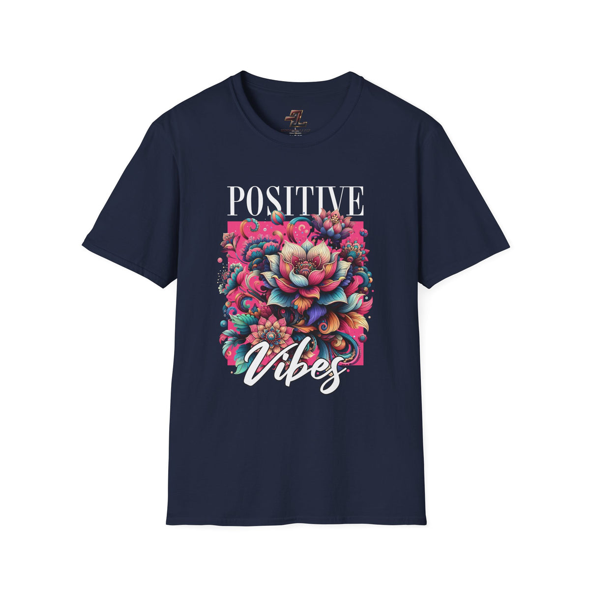 Positive Vibes T‑Shirt — Floral Retro Graphic Tee