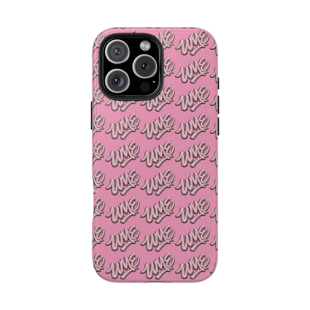 UME Tough Phone Case — Pink Logo Print | iPhone & Samsung