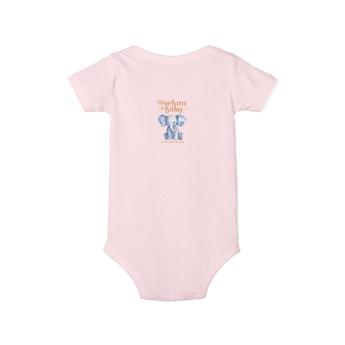 Fortune Baby Elephant Infant Onesie — Cute Blue Elephant Baby Bodysuit