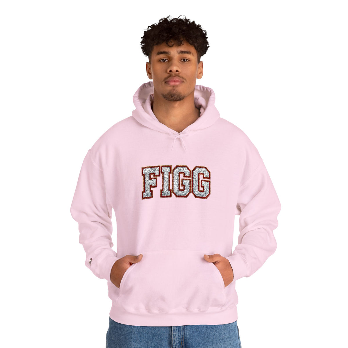 FFiGG Embroidered Varsity Hoodie — White, Black, Grey & More Colors