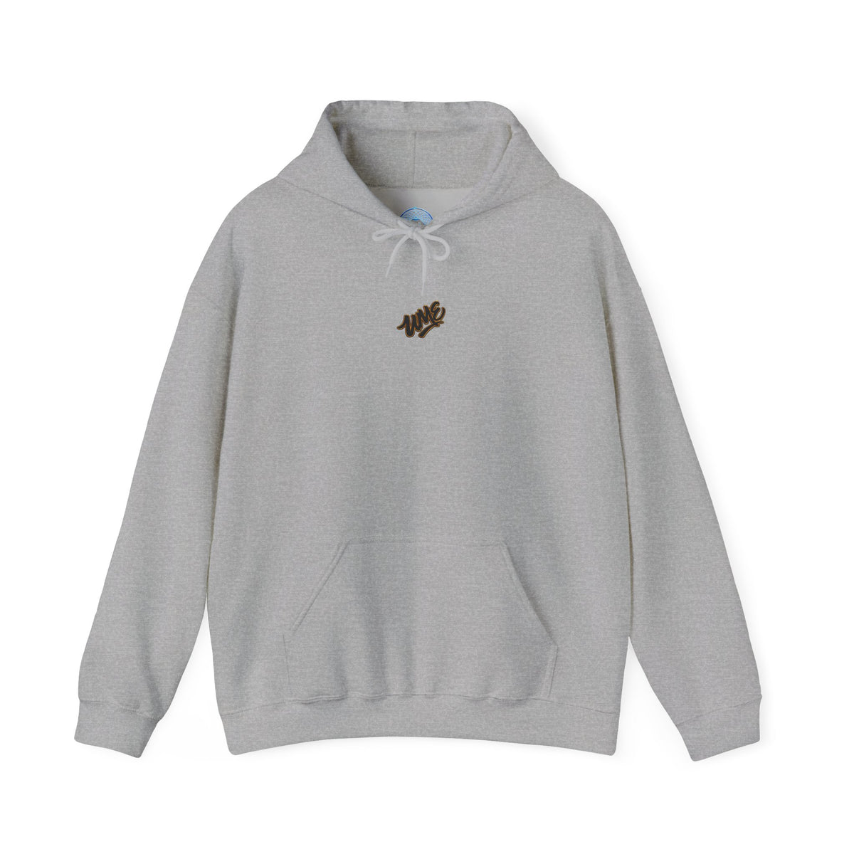 Hoodie — White UME Black Logo All-Over Print