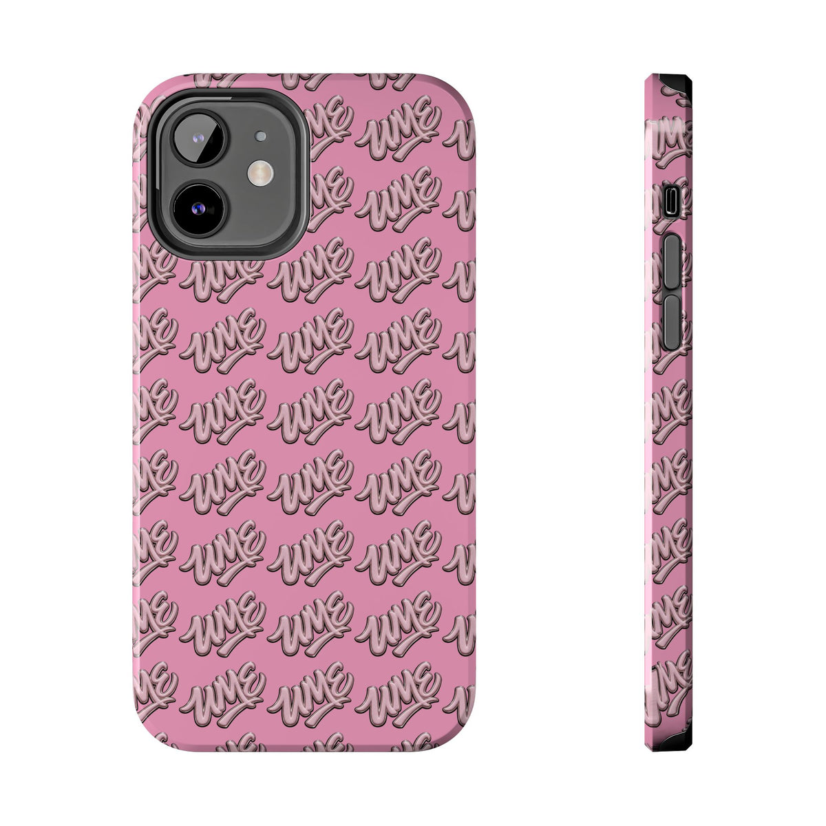UME Tough Phone Case — Pink Logo Print | iPhone & Samsung