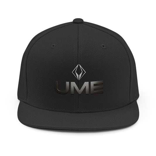 UME Logo Snapback Hat — Embroidered Flat-Brim Cap