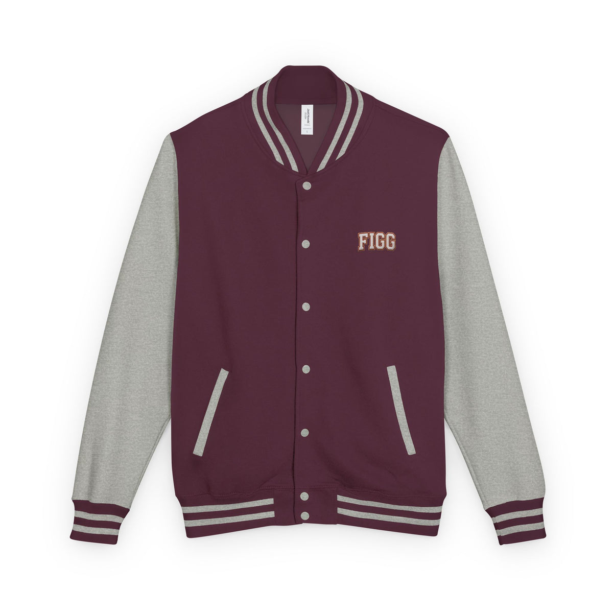 FIGG Letterman Jacket — Burgundy, Black, Navy & Bright Colors