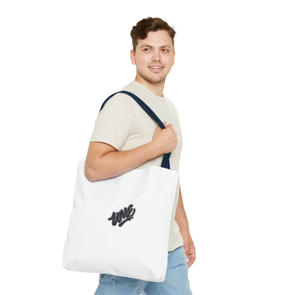 Tote Bag — White UME Black Logo Streetwear Carryall