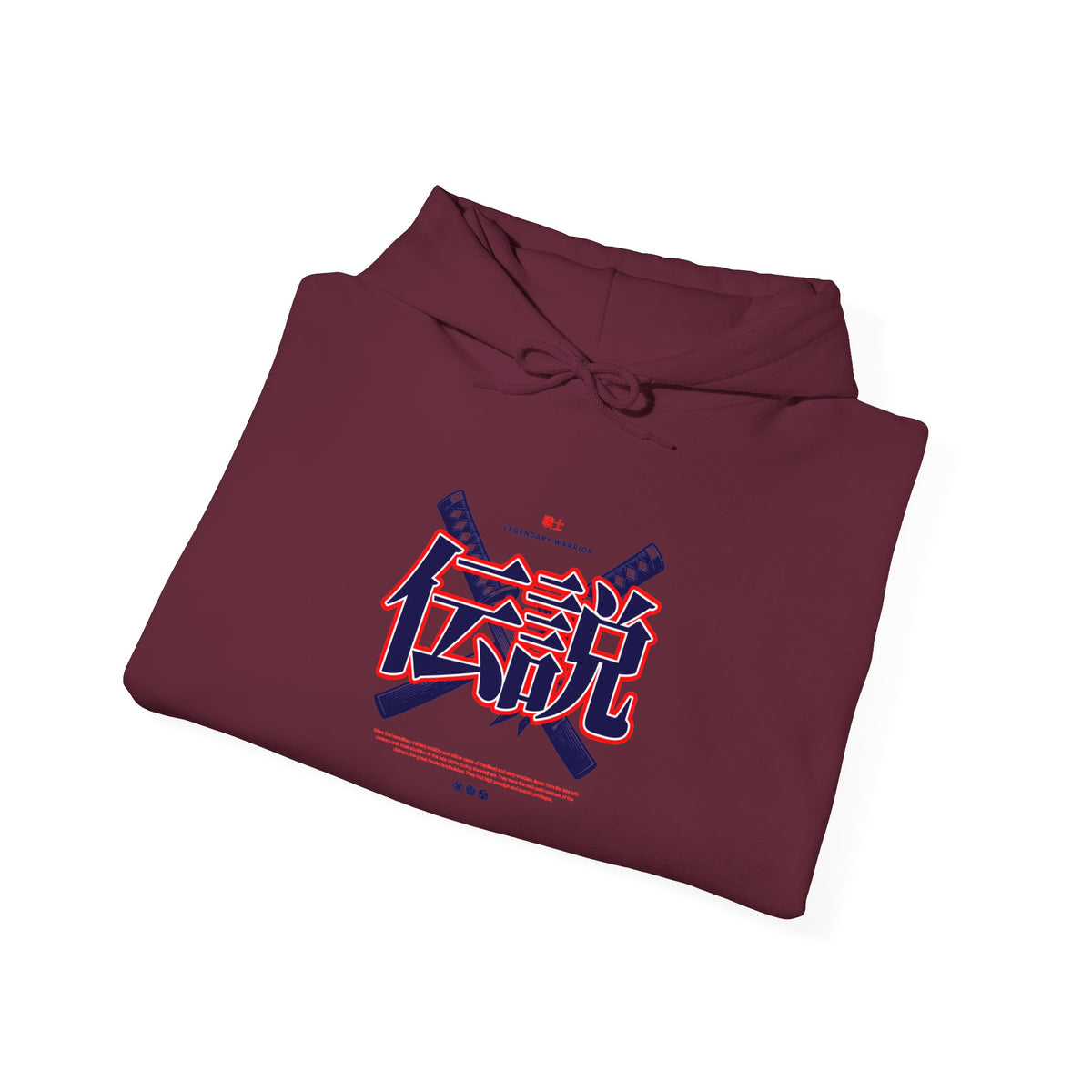 Legend Kanji Hoodie — Retro Samurai Sword Graphic Pullover