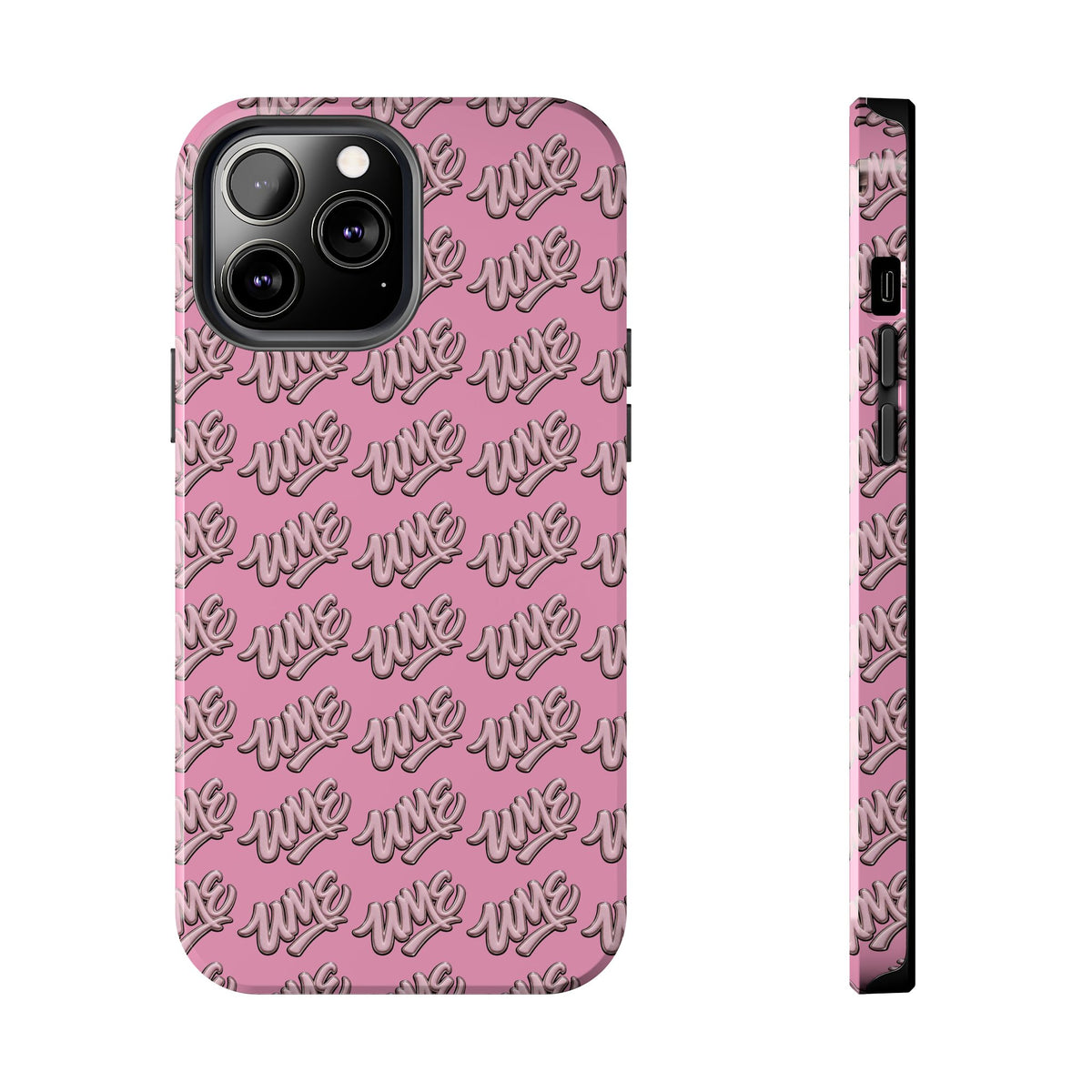 UME Tough Phone Case — Pink Logo Print | iPhone & Samsung