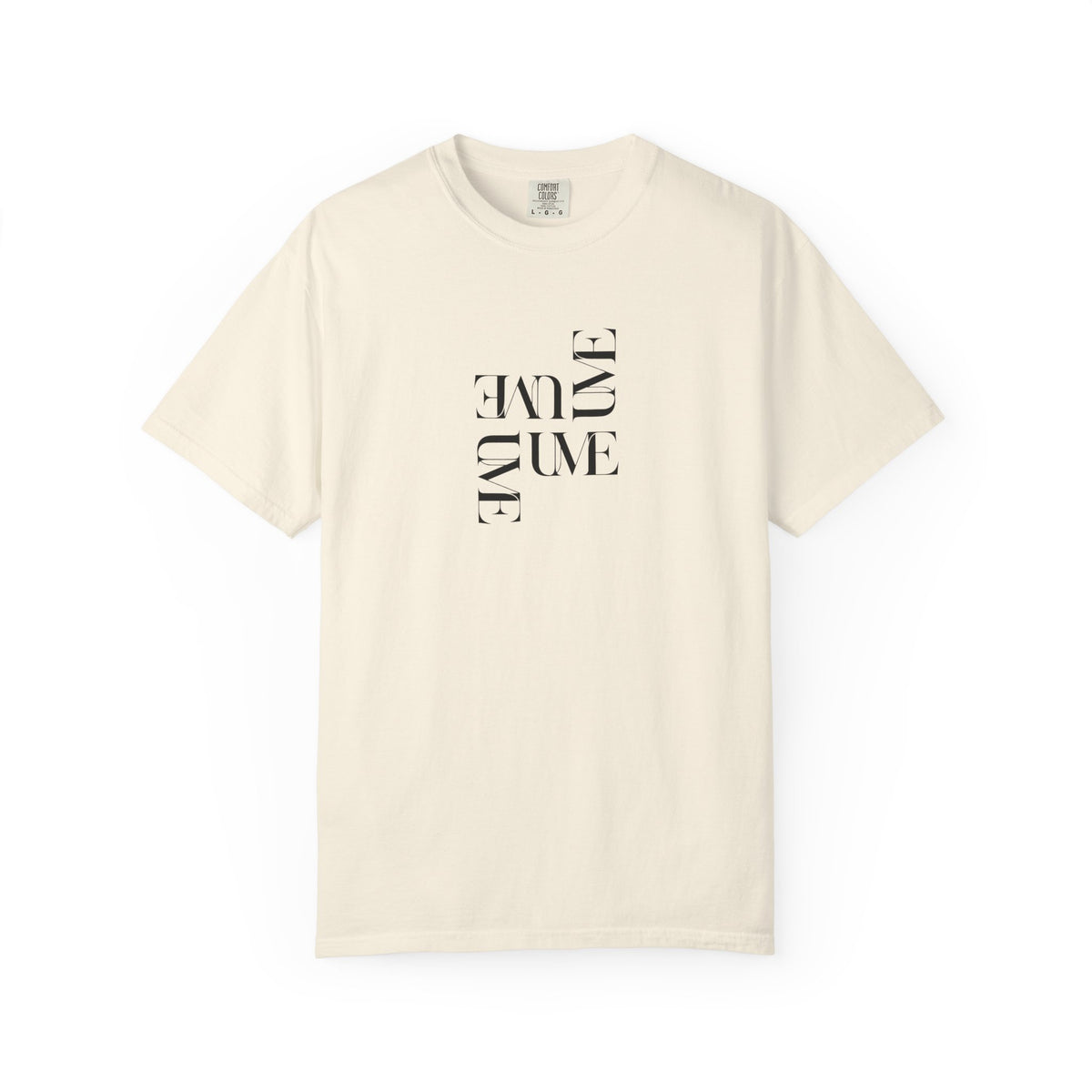 UME Typography Garment-Dyed T-Shirt — White, Ivory & More Colors