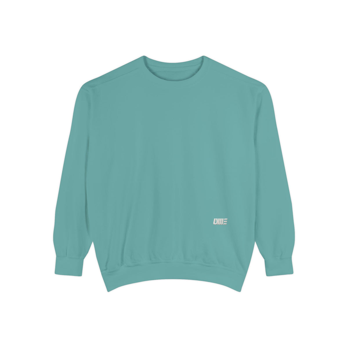 Garment-Dyed Crewneck Sweatshirt — Multi-Color Minimal Graphic