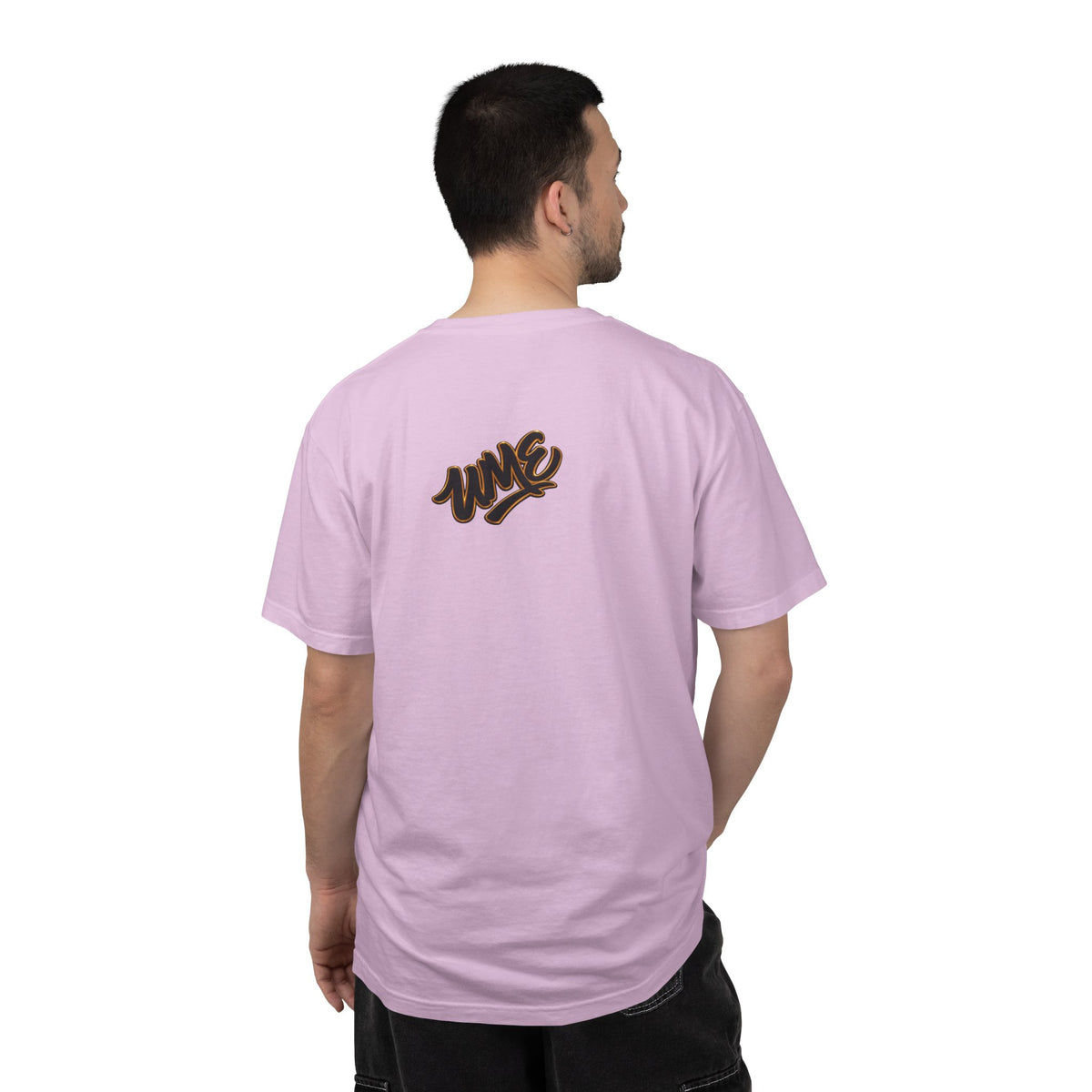 Garment-Dyed Heavyweight Tee — UME Black Logo Front & Back