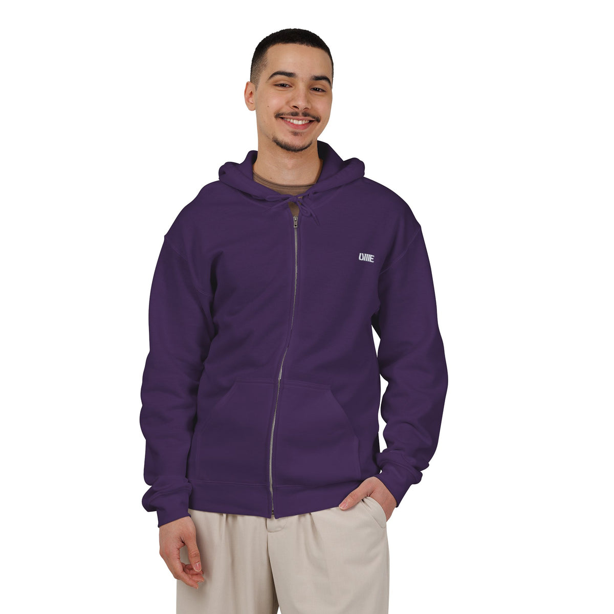 UME Multi-Color Full-Zip Hoodie — Heavy Blend Embroidered Sweatshirt