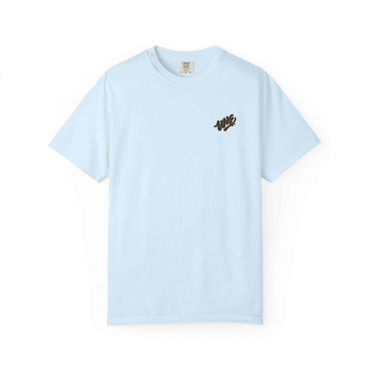 Garment-Dyed Heavyweight Tee — UME Black Logo Front & Back