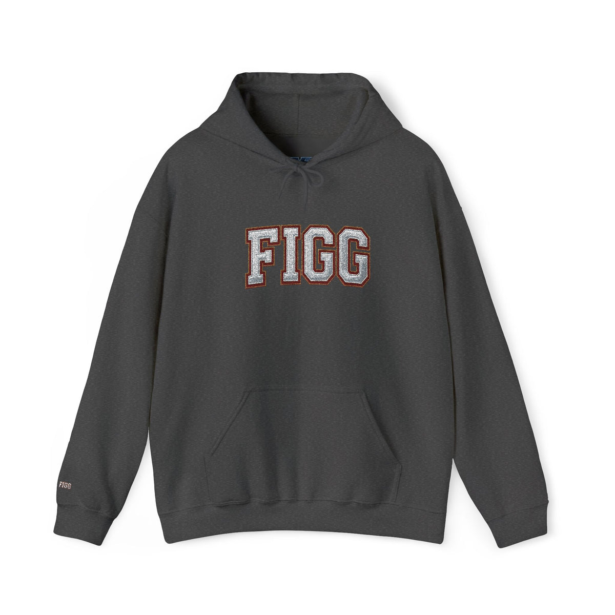 FFiGG Embroidered Varsity Hoodie — White, Black, Grey & More Colors