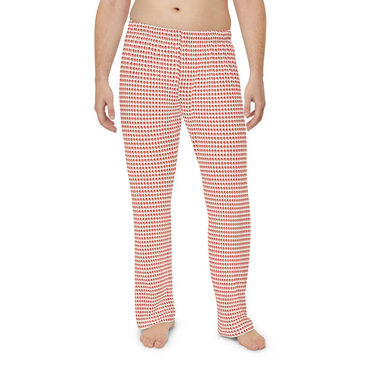 Red Houndstooth Men’s Pajama Pants – Micro Pattern Lounge & Sleep Pants