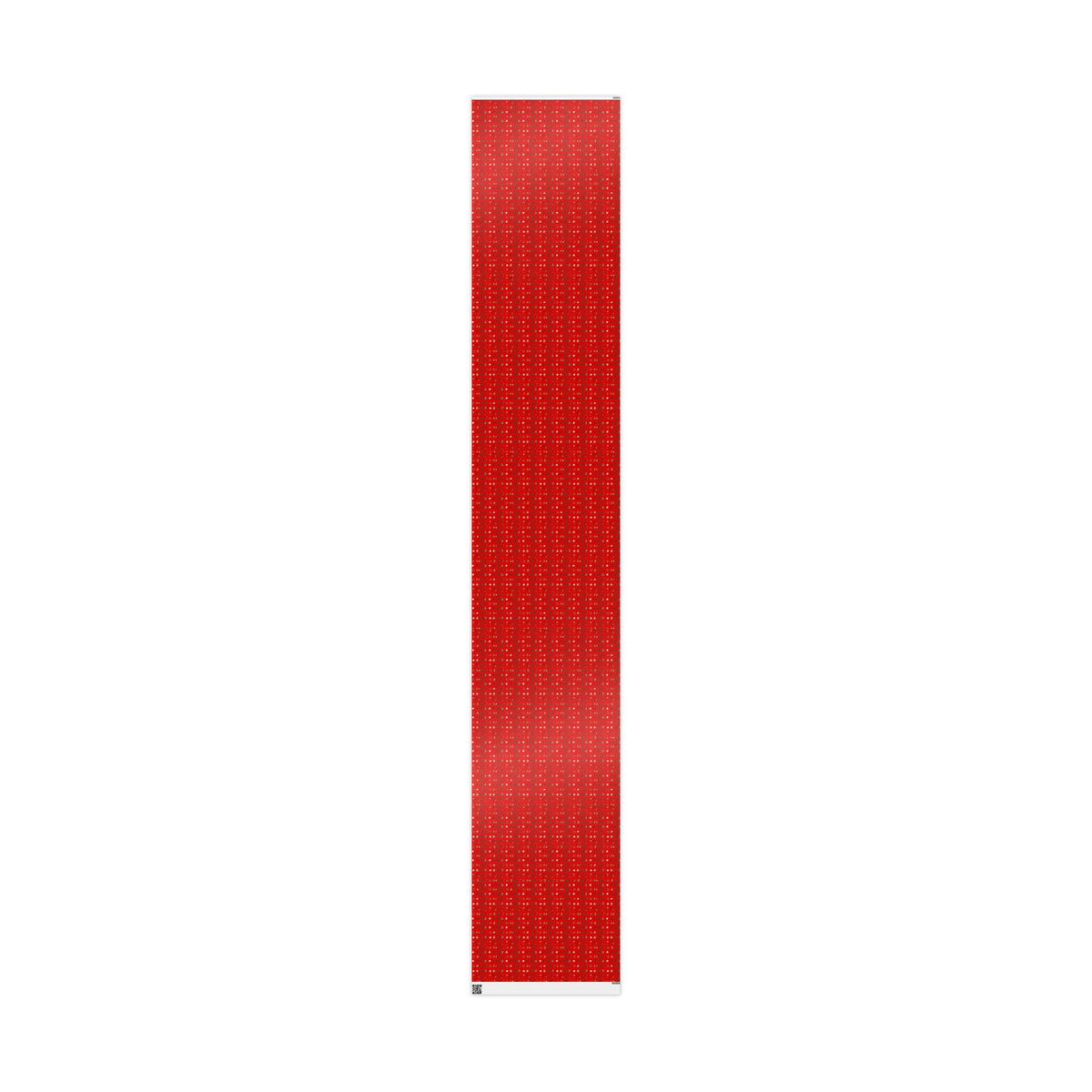 Christmas Wrapping Paper Roll — Red Holiday Ornaments Pattern