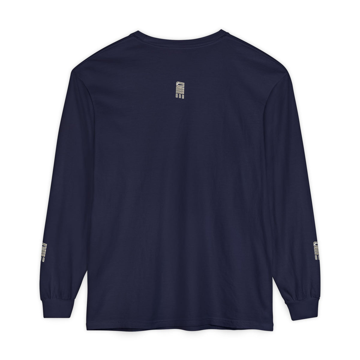 Garment-Dyed Long-Sleeve T-Shirt — Multi-Color Minimal Graphic