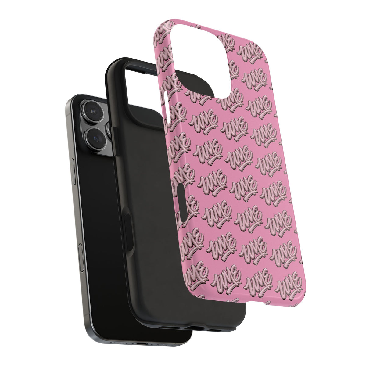 UME Tough Phone Case — Pink Logo Print | iPhone & Samsung