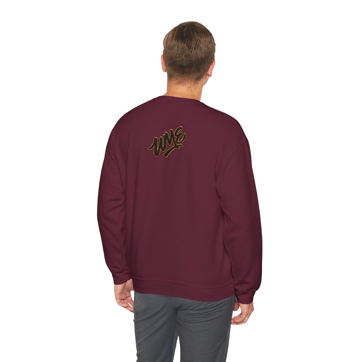 Crewneck Sweatshirt — UME Black Logo All-Over Print