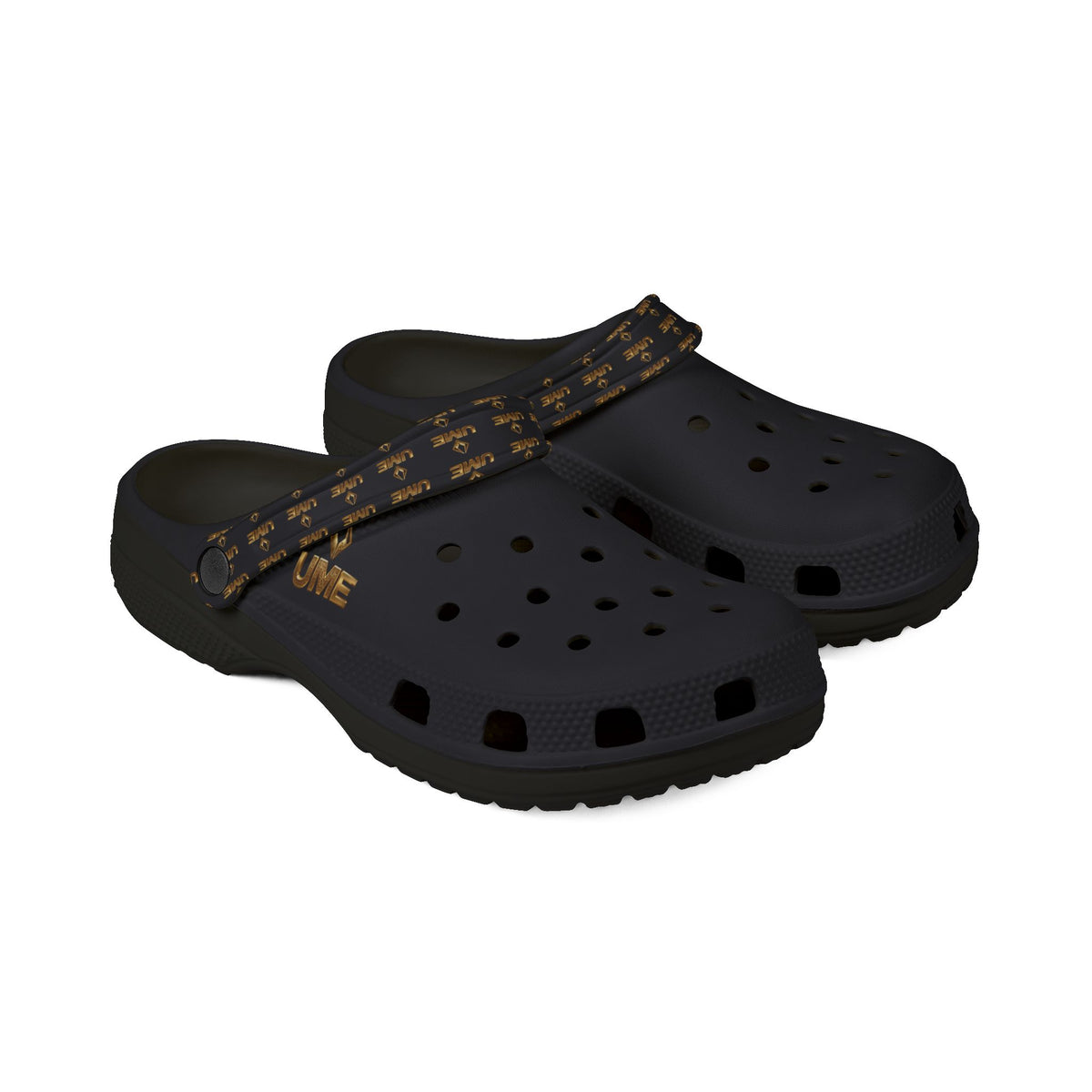 Black All-Over Print EVA Foam Clogs — Slip-On Shoes